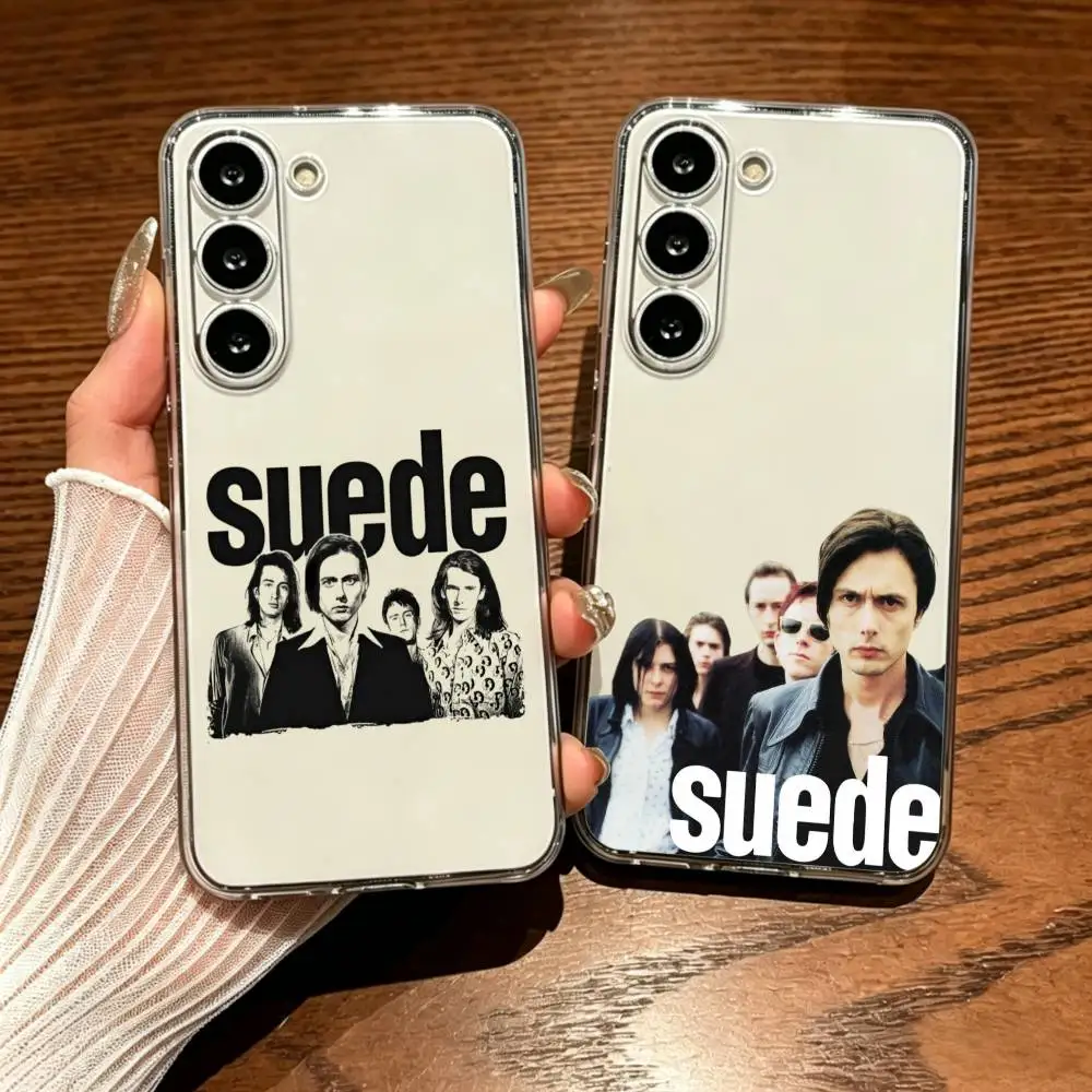 suede Shatterproof Transparent Printed Phone Case For Samsung Galaxy A73/A72/A71/A53/A52/A51/A22/A91/A80