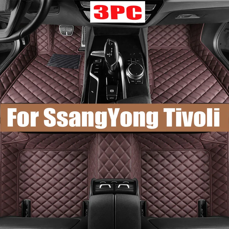 

Car Floor Mats For SsangYong Tivoli XLV Air Grand LUVi 2015~2022 Protective Pad Luxury Mat Rugs Leather Carpets Car Accessories