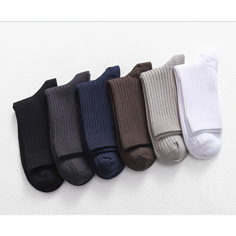 Herrensocken 5-Paar-Set – atmungsaktiv und weich, für alle Jahreszeiten geeignet, geeignet für Freizeitsport, Business-Kleider – Detail 2