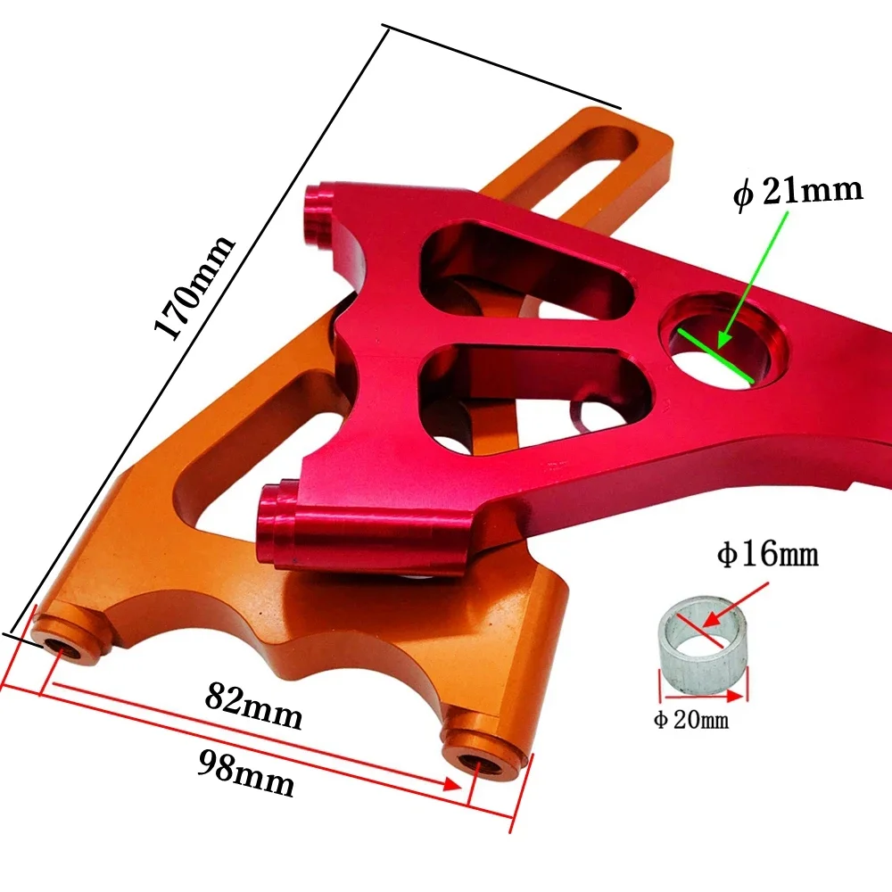 Supporto adattatore staffa pinza freno posteriore moto per disco freno da 220mm/pinza freno radiale 82mm giri/min scooter elettrico Adelin