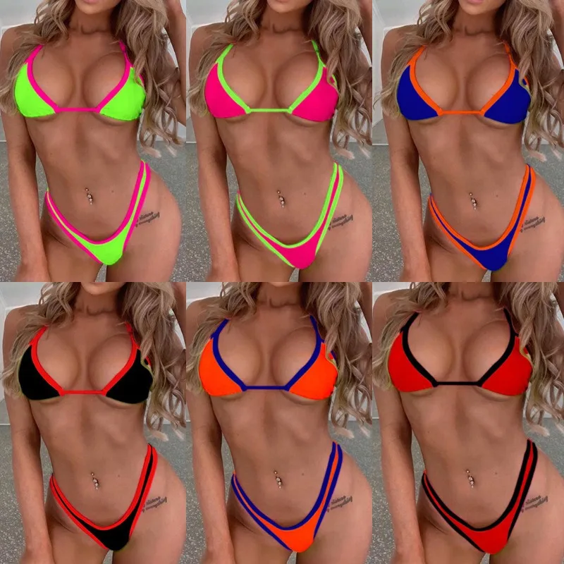 

Swimsuit Women European and American Sexy Bikini, Backless, Fresh and Cute, Multi-color Two-piece Swimsuit for Women