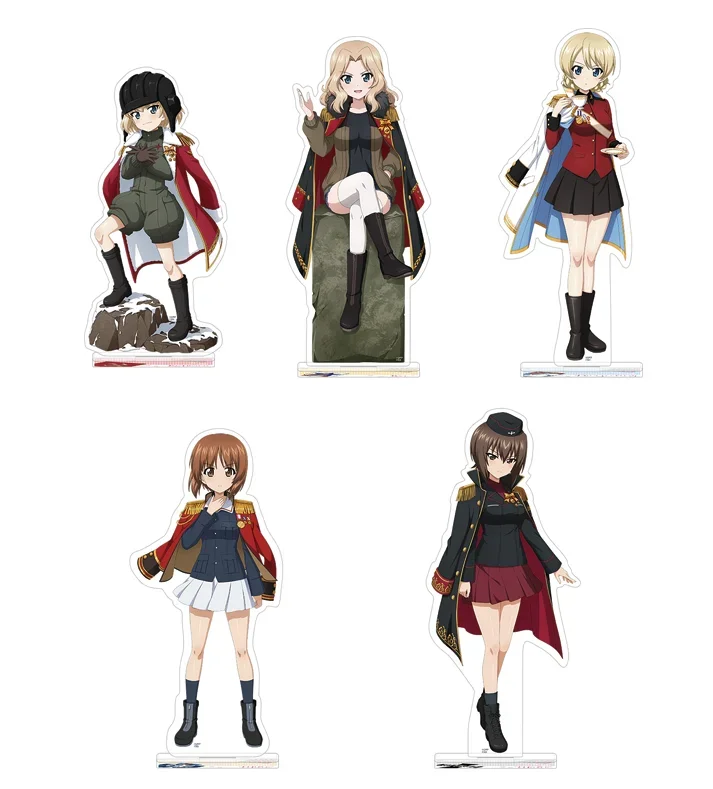 Anime Figure Doll GUP Anchovy Alice Shimada Nishizumi Miho saori Acrylic Figura Stand Model Cosplay Toy Gift