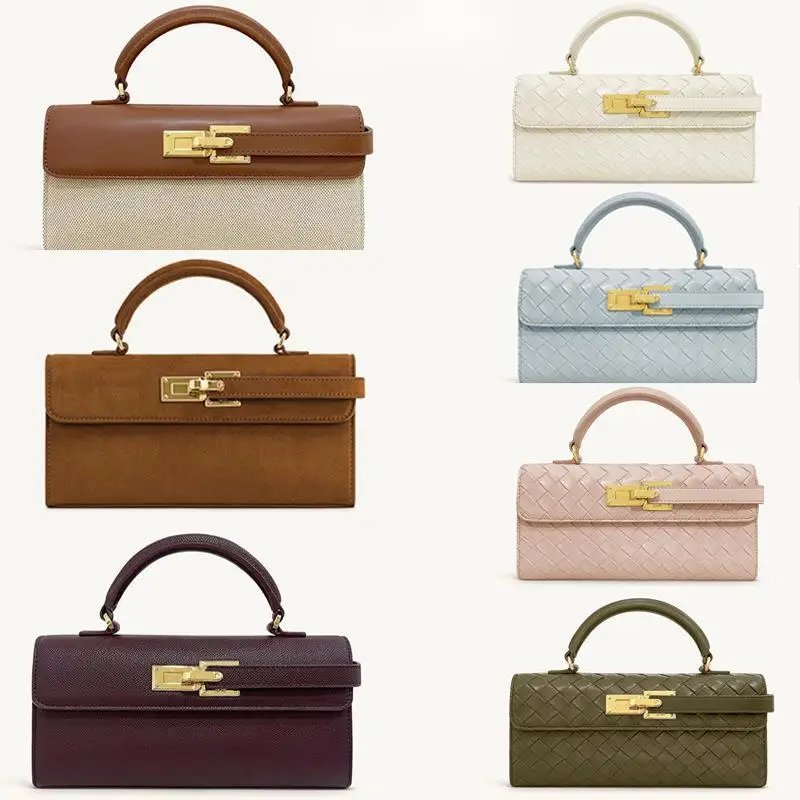 

JW Pei Small Square Niche Handbag Crossbody Mini Melad Woven Bag Top-handle Shoulder Bags Female Clutch сумка Sac De Luxe Femme