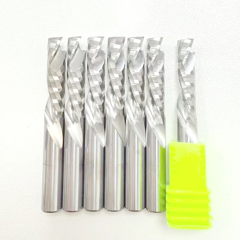 1Pc UP DOWN Compound Spiral Carbide Mill Tool Cutters - 3.175/4/6/8/10mm 3A Single Flute for Compression Wood End Mill Cutter