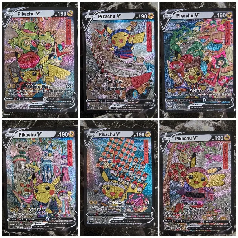 6 قطعة/المجموعة DIY Sendai Pokemons مركز تجديد افتتاح تذكارية ذاتية الصنع جمع بطاقة أنيمي الكرتون سانسا لعبة الرقص هدية