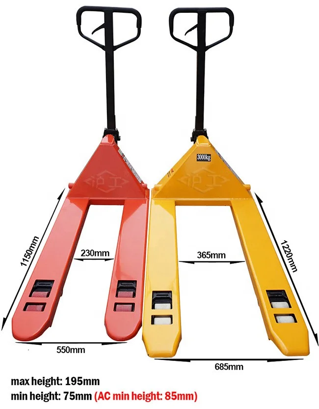 High Quality 2T, 2.5T, 3T, 5T Hand Pallet Truck Manual Pallet Jack With Good Price