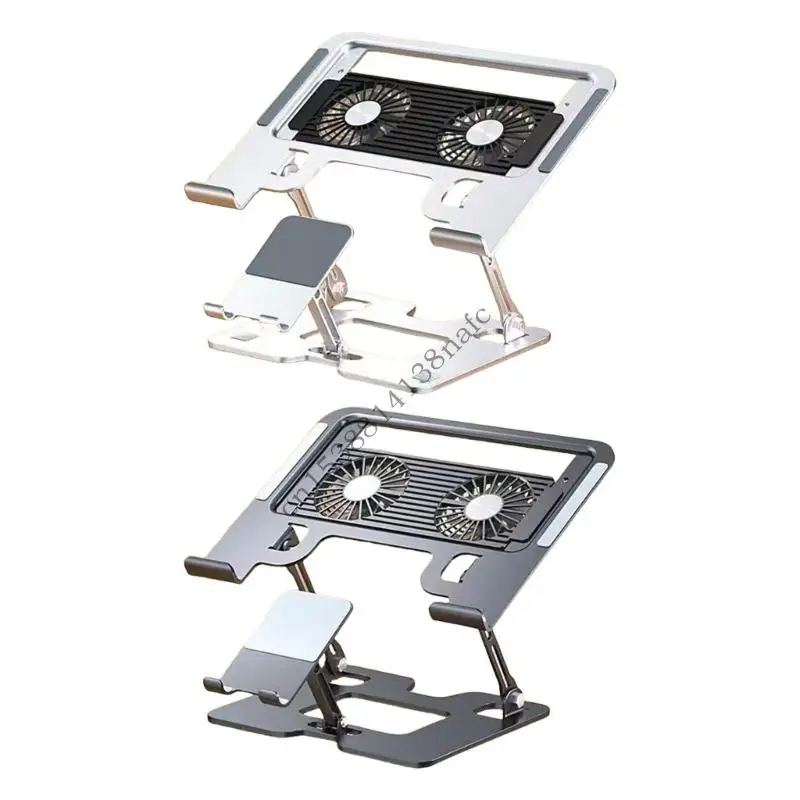 

594F 2 in 1 Laptop and Phone Stand Adjustable Gamer Support Bracket Stand Holder