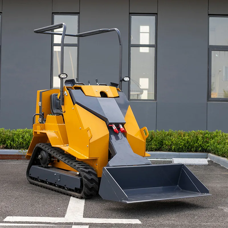 

skid steer loader, multi-functional all-terrain applicable small forklift, four-wheel drive front unloading forklift loader
