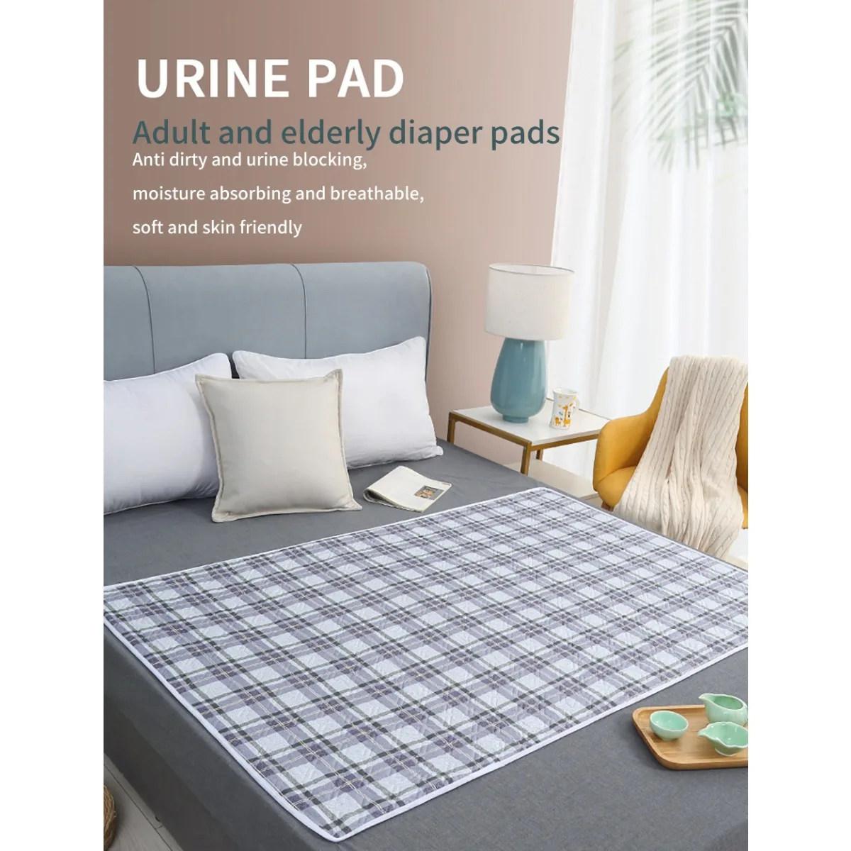 4 Layer Baby Changing Mats Waterproof Cartoon Diapering Mat Washable Changing Pads for Night and Menstrual Protection Baby Care