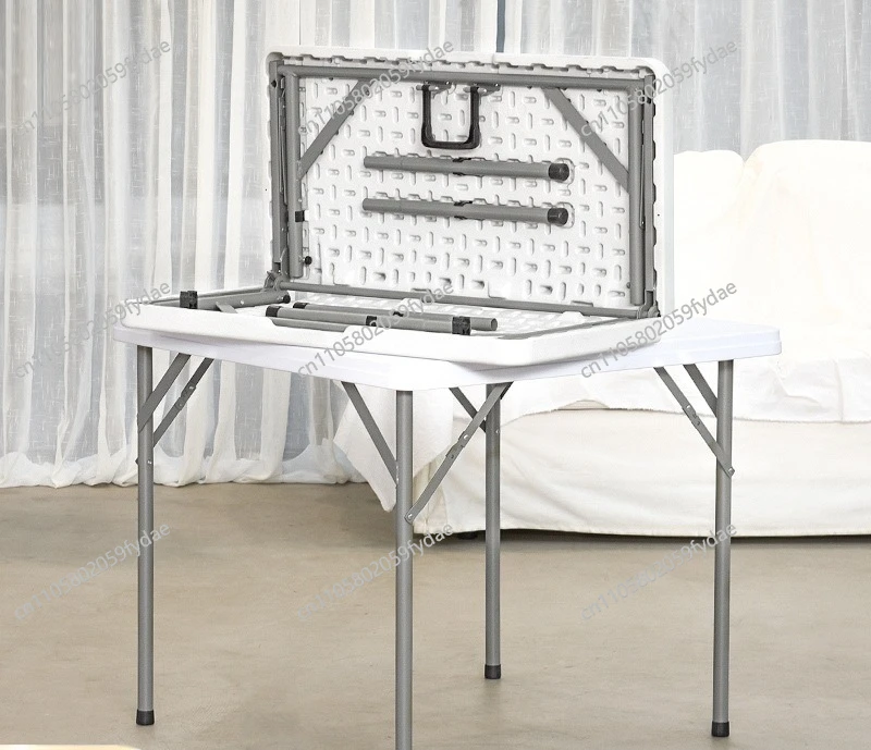 simple, blow molding stall folding table, folding square table, household dining table mahjong table portable, camping outdoor