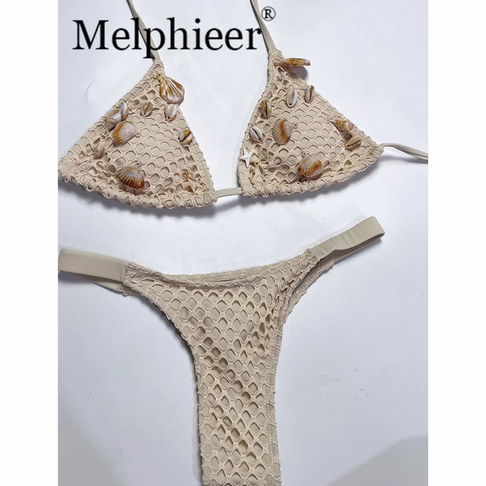 

Melphieer стринги бикини 2025 новый сексуальный женский купальник женский комплект микро бикини Biquini купальные костюмы пляжная одежда