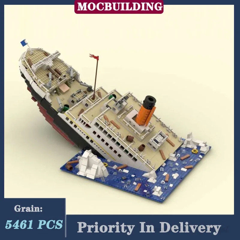 MOC Transport Vehicle Ship Small Particle Building Blocks Model Building Boy Toy Gifts