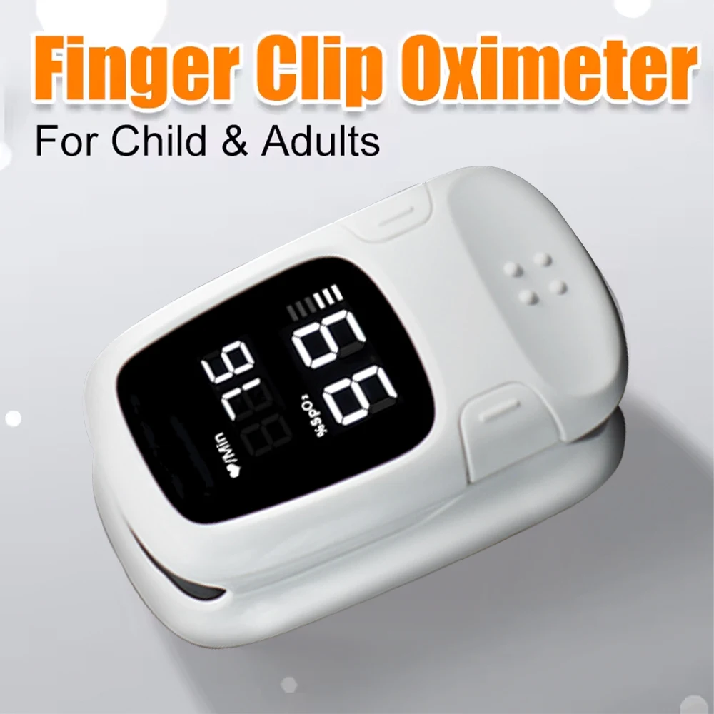 Fingertip Pulse Oximeter With Case Portable LED Color Blood Oxygen Saturation Monitor LED Display Fingertip Oximeter SPO2