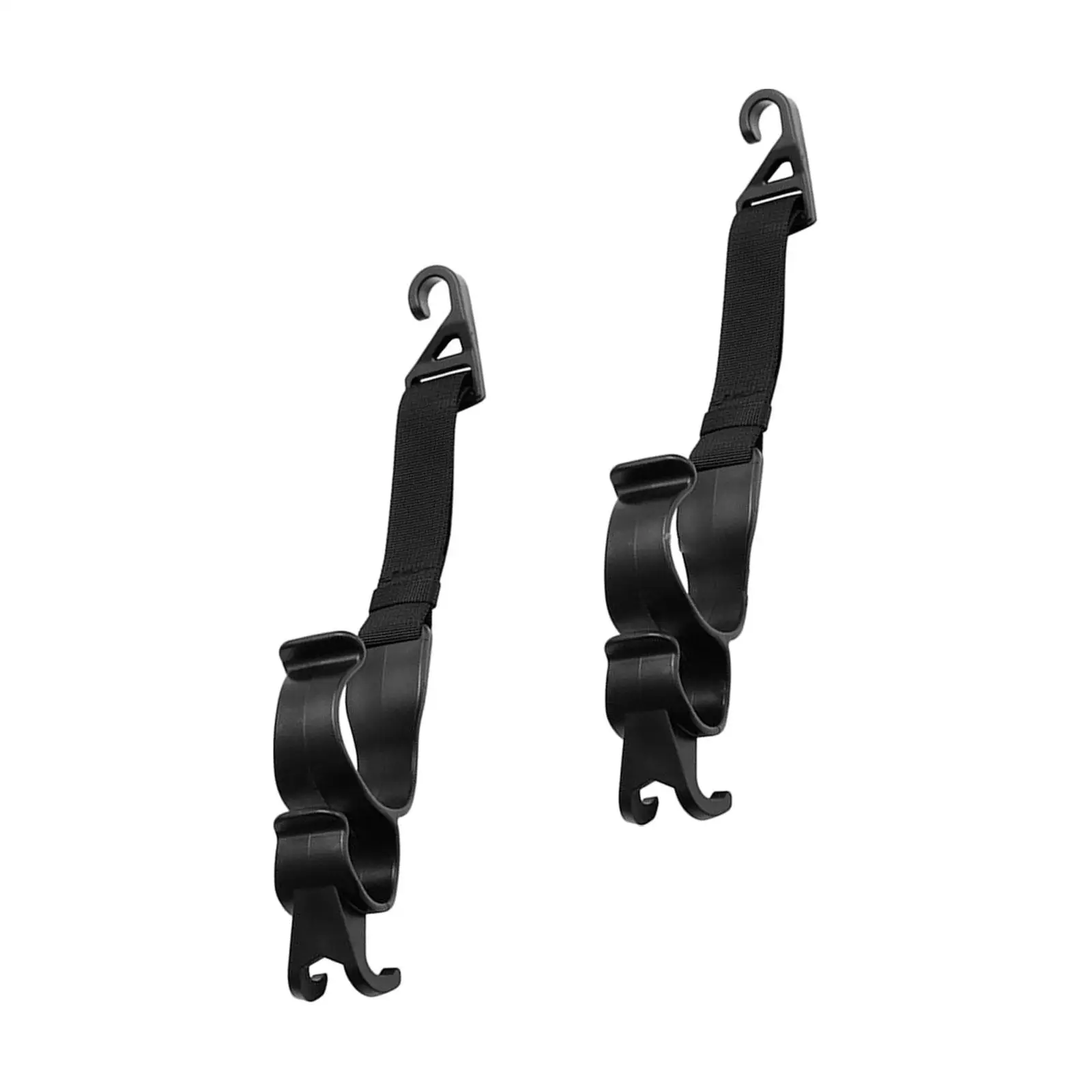 2x Car Seat Headrest Hooks Durable Three hooks for Hats Umbrellas