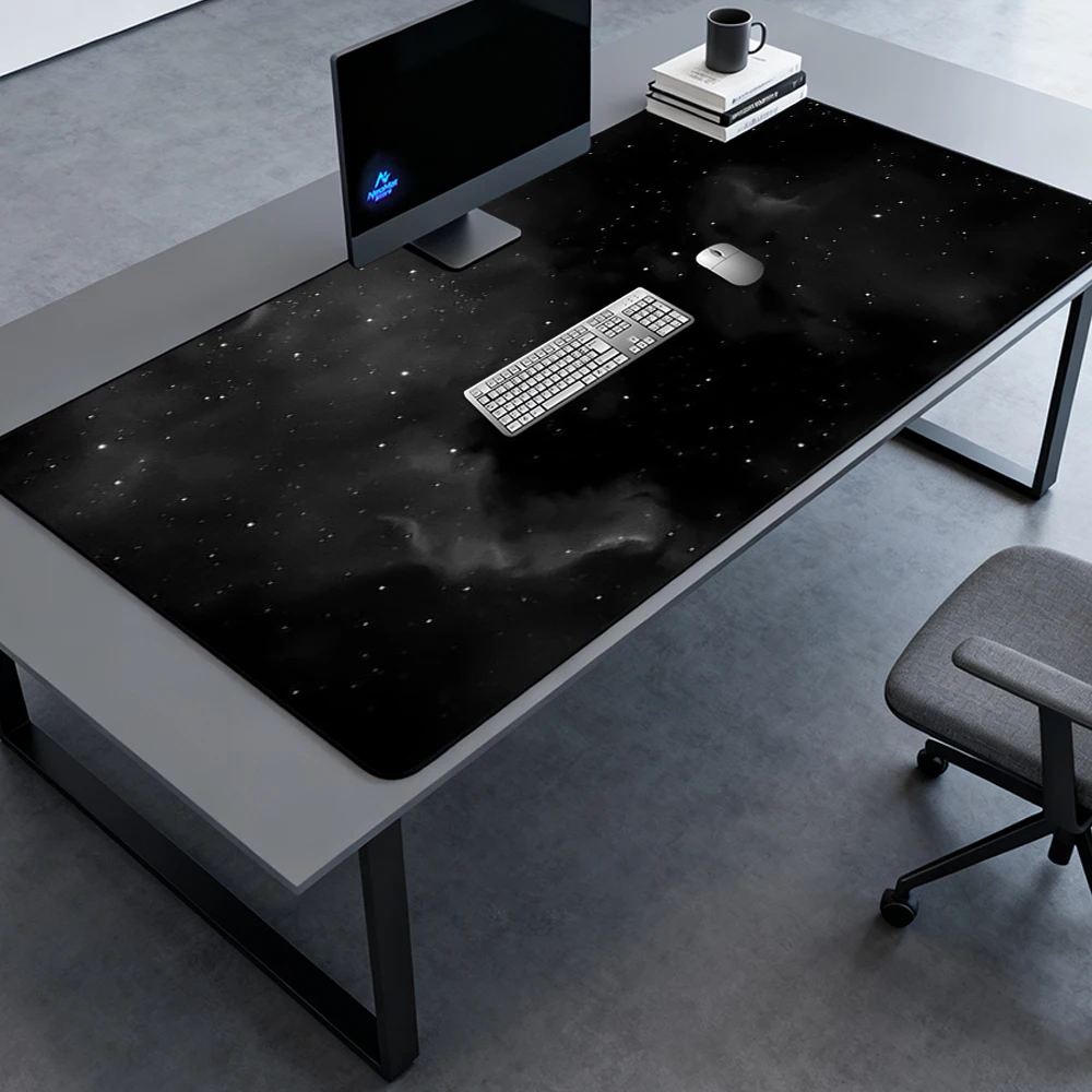Starry Mouse Pad Office Gaming Desk Mat 160x60 Black White 140x60 Cosmic Universe Large Mousepad Accessories Mousepads