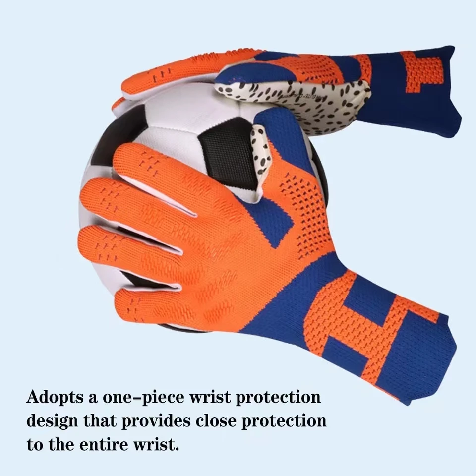 Football Gloves Youth Adult Goalkeeper Gloves Latex Wear-resistant Non-slip Goalkeeper Training Game Dedicated