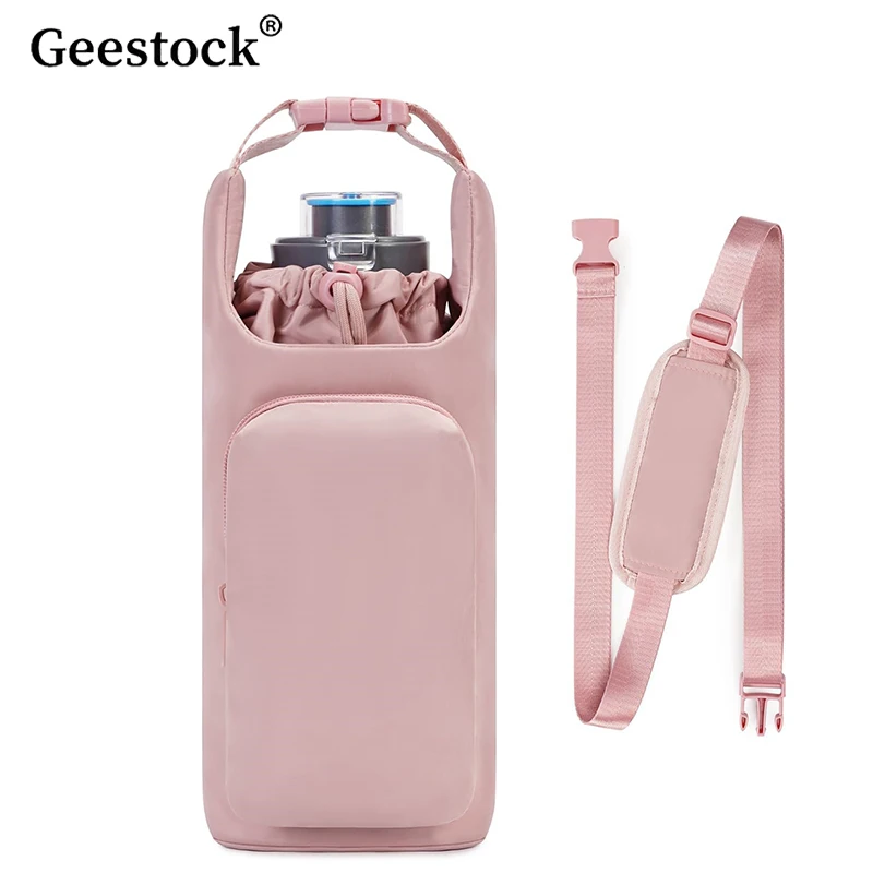 

Geestock Portable Water Bottle Bag With Adjustable Shoulder Strap Thermal Vacuum Mug Cup Sleeve Cup Insulated Protective Cover