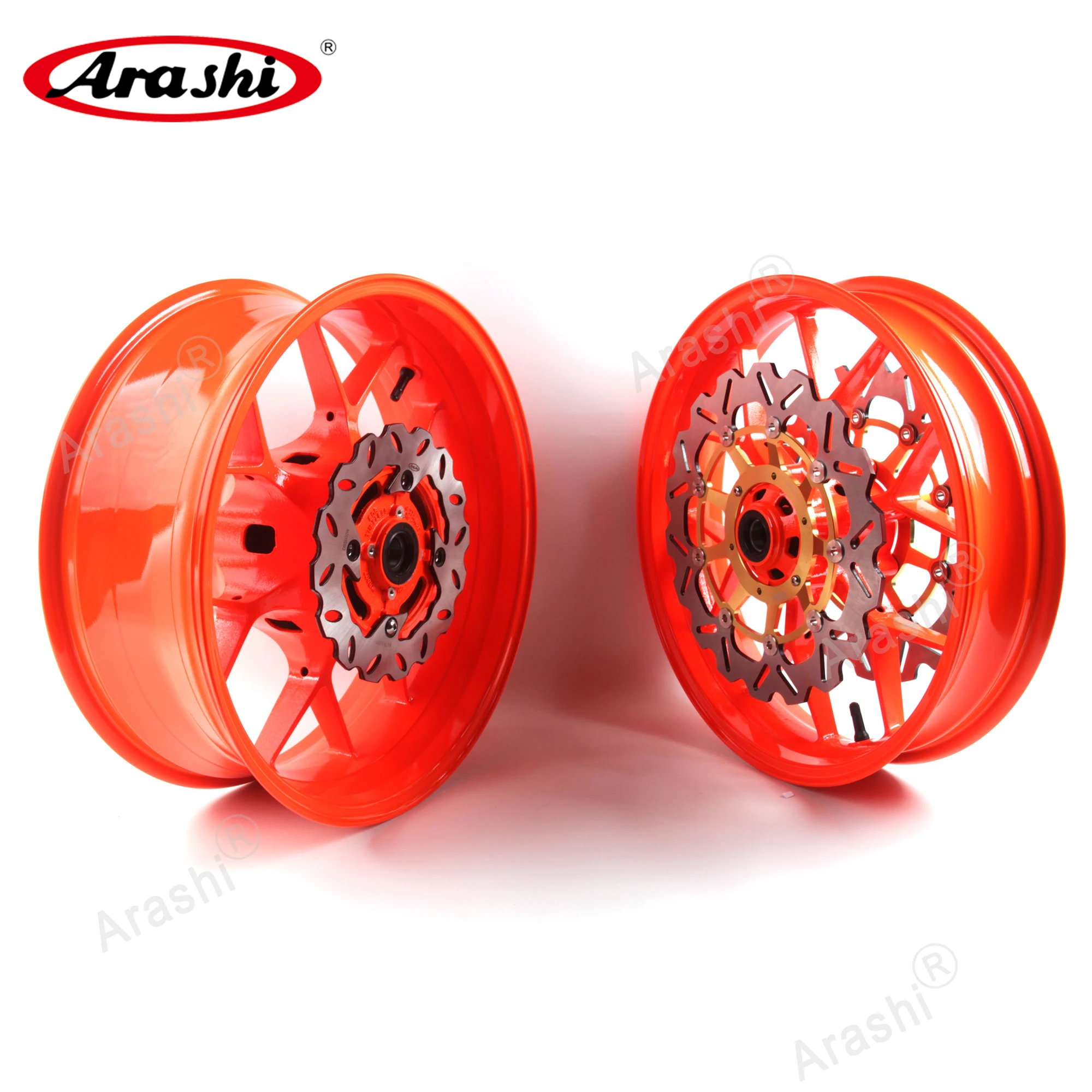 Arashi 1 Set 17'' Front Rear Wheel Rim Brake Disc Rotor For HONDA CBR600RR CBR 600 RR  2014 2015 2016 Motorcycle Wheel Tire Hub