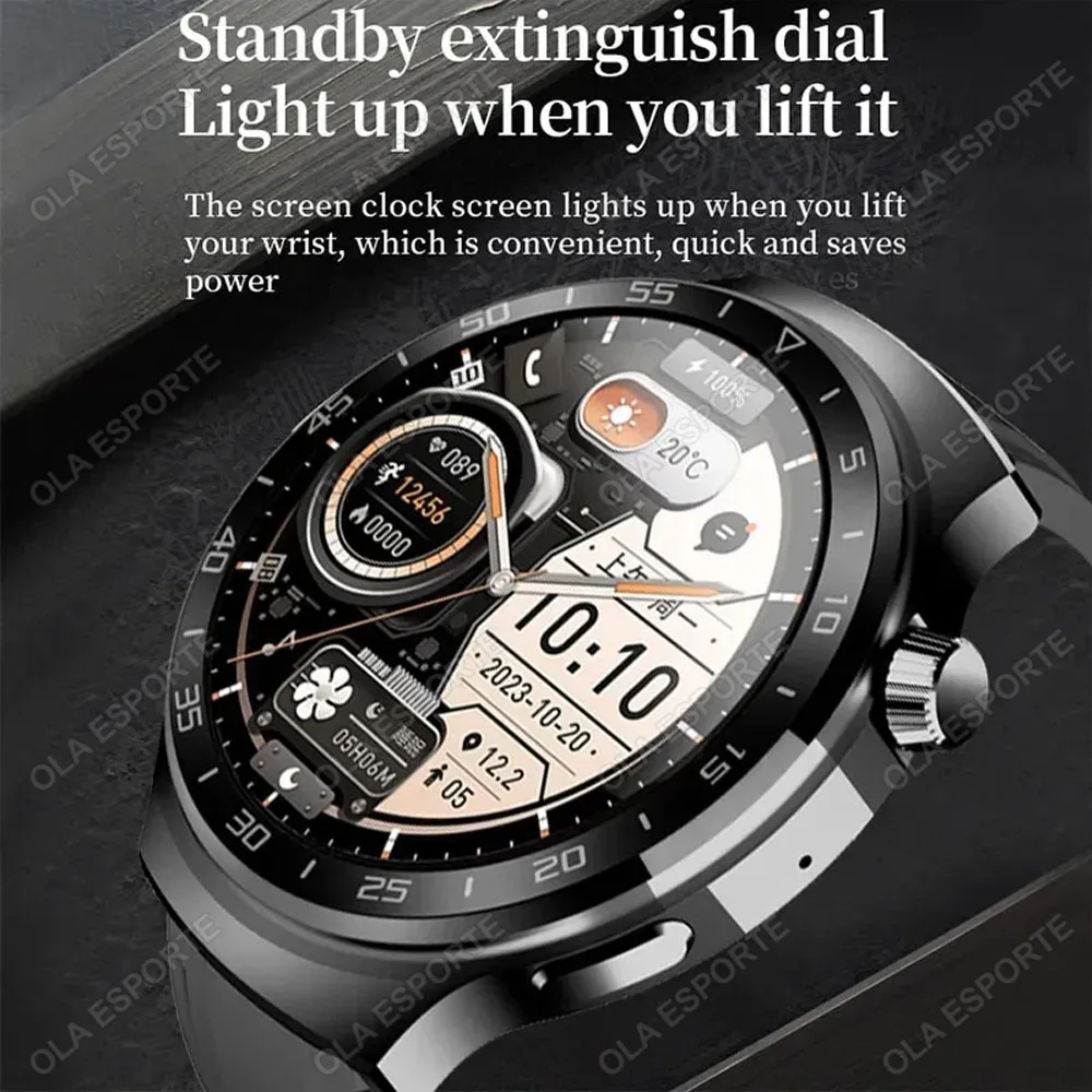 2026 New Smart Watch GPS 1.36Inch HD AMOLED Touch Screen Smartwatch Heat Rate Monitor BT Call Sport Smart Watches Men Women Hw12