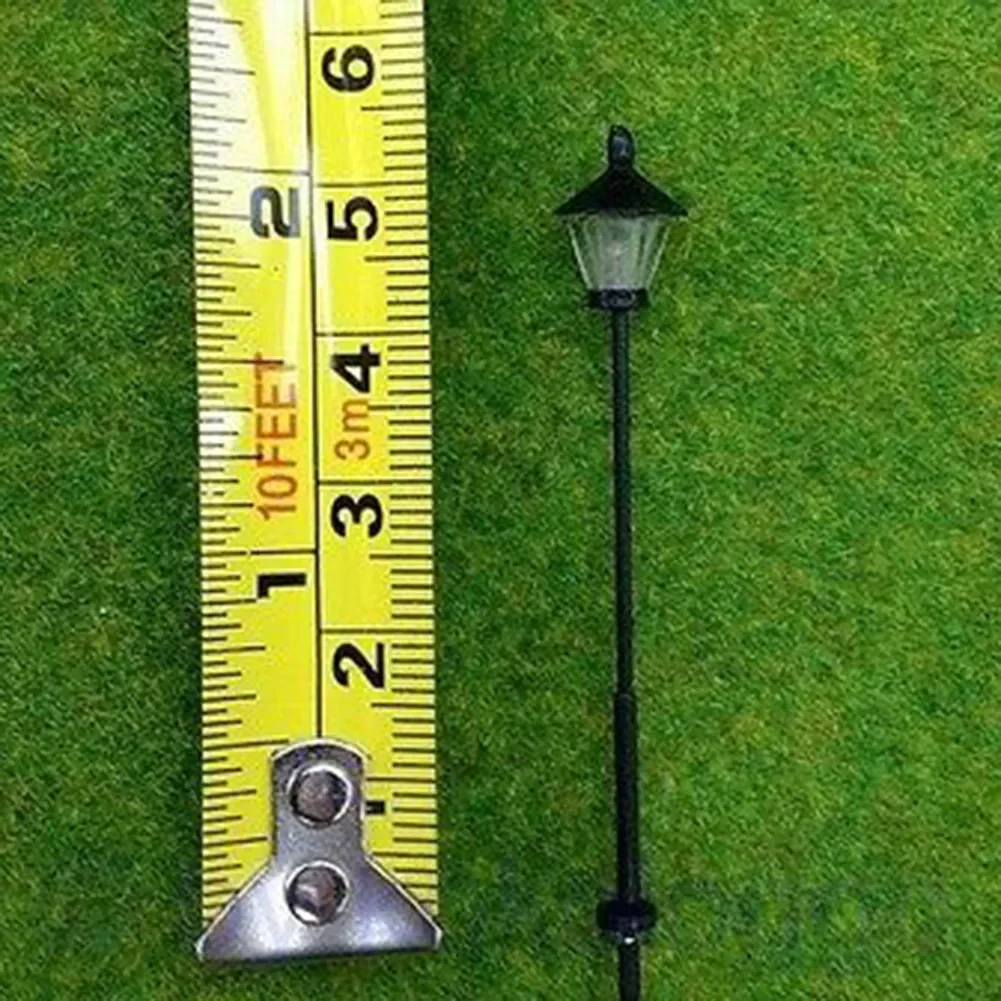 10pcs Model LED Street Lamps H0 Parking Lights 5.5cm 3-12V Parking Lights Set Garden Lamps Playground Scenery Lamps