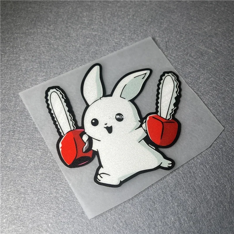 Car Stickers Auto Triangle Window Applique for Chainsaw Rabbit Cute Decal Skateboard Laptop Automobile Tape