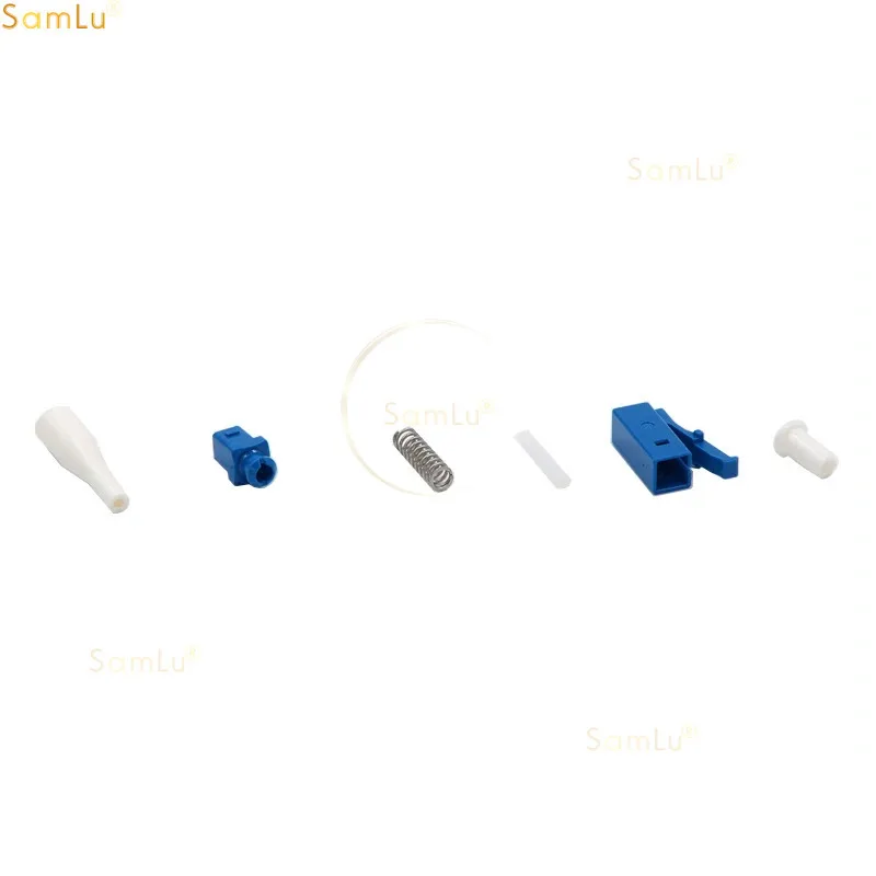 200pcs/Lot sale Lc/pc Simplex Single Mode Upc Blue Lc0.9 Jumper Loose Optical Fiber Connector