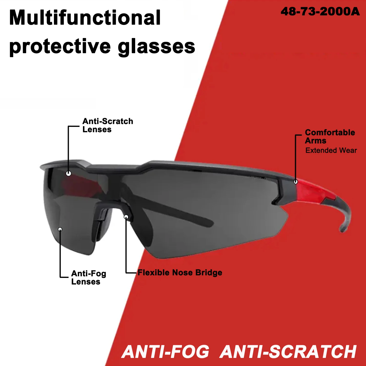 

48-73-2000A Защитные очки, противотуманные, устойчивые к царапинам линзы, максимальный комфорт, защитные очки, аксессуары для инструментов