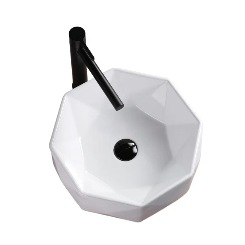 

Creative countertop basin simple ceramic washbasin bathroom household washbasin balcony washing art basin