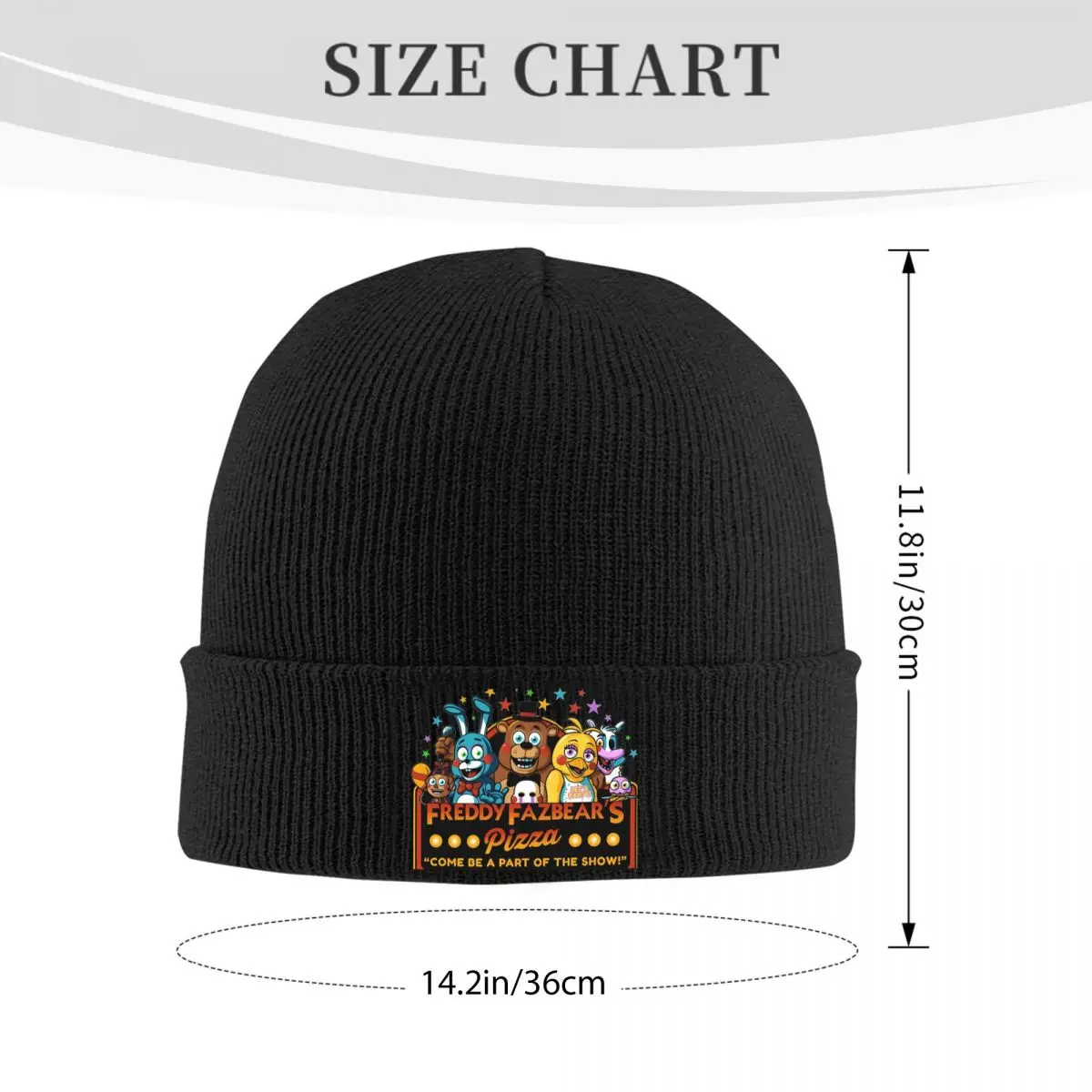 Pizza 1983 Freddyy-Five-Nights Men Women Beanie Hats  Bear Gamer Halloween Skullies Beanies Autumn Winter Elastic Beanie Hat