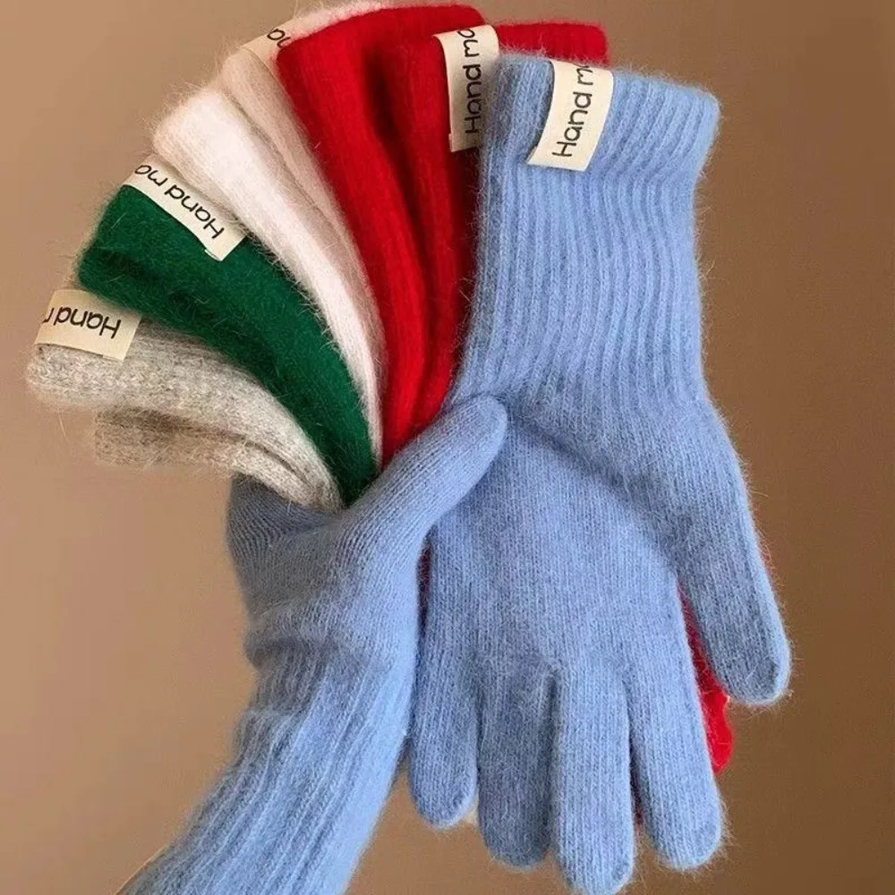 Fashion Full Finger Women Winter Warm Gloves Candy Colors Protection From Cold Warm Riding Gloves Windproof Elasticity
