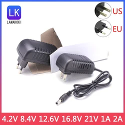 4.2V 8.4V 12.6V 16.8V 21V 1A 2A AC/DC Adapter Power Supply 4.2 8.4 12.6 16.8 V 1A 2A Volt Charger for 18650 Lithium Battery pack