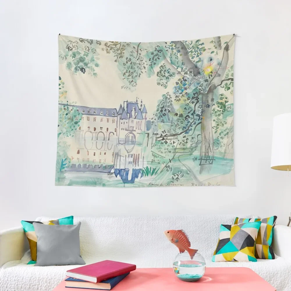 

Raoul Dufy Chateau de Chenonceau Tapestry Room Decorating Aesthetic Room Ornaments Home Decoration Tapestry