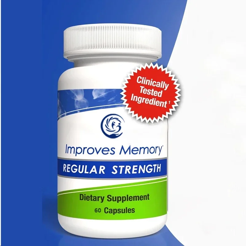 Improving Memory - Regular Intensity Prebiotic Storage Box with Topaz and Vitamin D, Beautiful and Stackable 60 Capsules