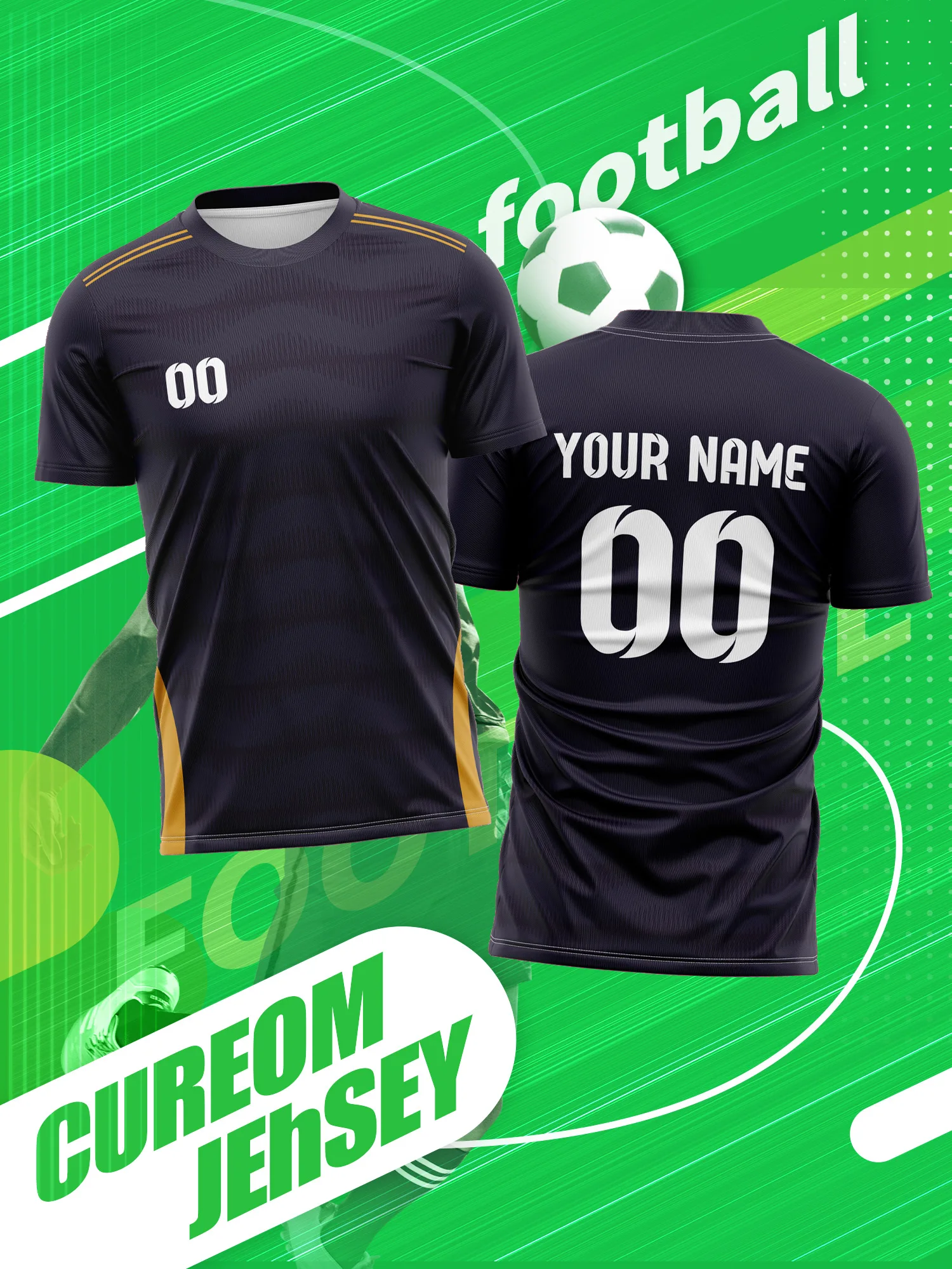Custom Image Number Name Soccer Jersey,Inter-Region Championship Kit,Tough Resilient Cross-Area Soccer Title Wear