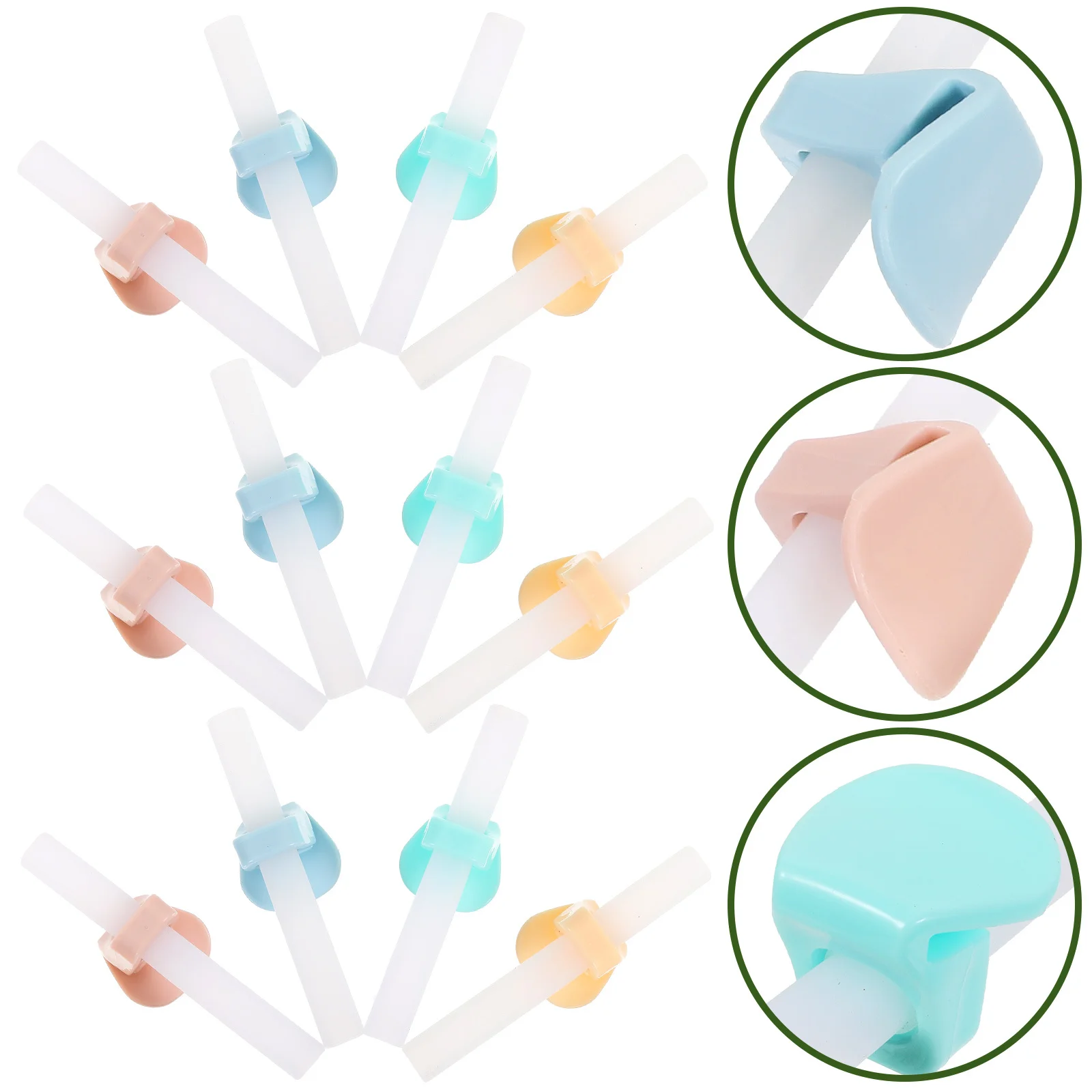 

12 комплектов силиконовой соломинки с зажимом для соломинки для детской миски, гибкие многоразовые соломинки для питья, безопасные для воды, супа, каши