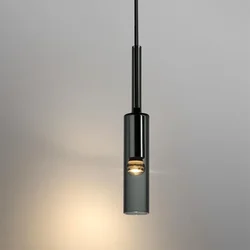 Lampe LED suspendue en verre au design moderne, luminaire décoratif d'intérieur, idéal pour un salon, une chambre à coucher, une cuisine ou une salle à manger