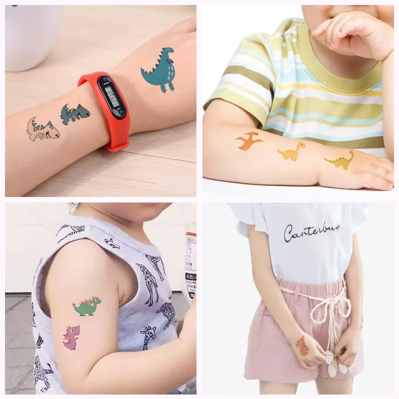 13pcs Cute Dinosaur Temporary Tattoos Dino Body Art Tattoo for Boys Birthday Dinosaur Party Supplies Children Party Favors