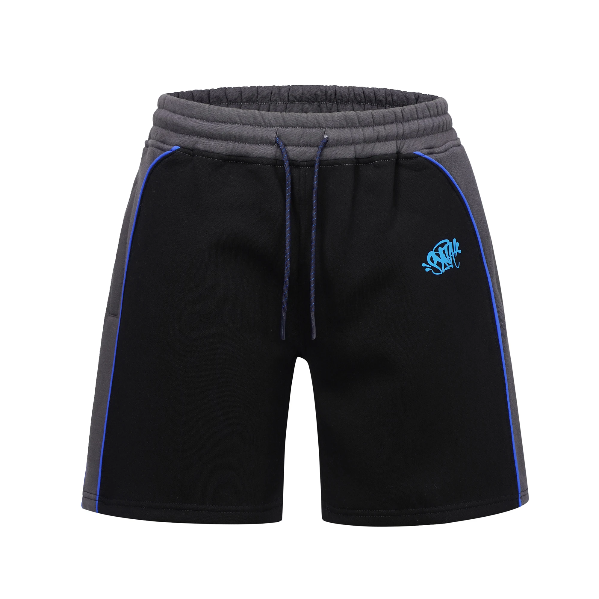 

Streetwear Fleece Sweat Shorts Oversized Colorblocked Patches Drawstring Baggy Joggers Shorts Men Summer Casual Beach Short