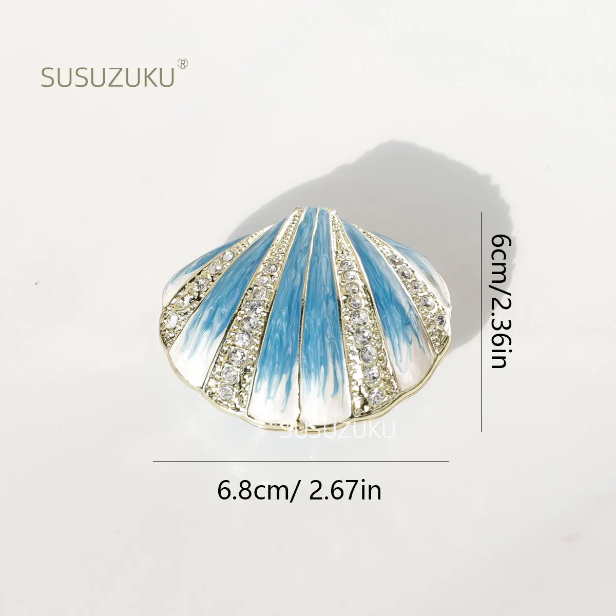 SIQIZHOU Shell Hand Painted Enameled  Jewelry Trinket Box  Animal Figurines Jewellery boxes Hinged Collectibles Ring Holder