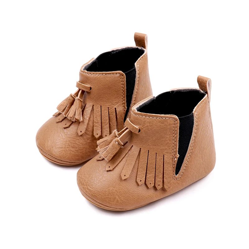 Baby Spring and Autumn Little Boots Soft PU High Quality Anti-slip TPRSole Ankel-covered Warm Prewalking Outdoor Sneaker BJZ3139
