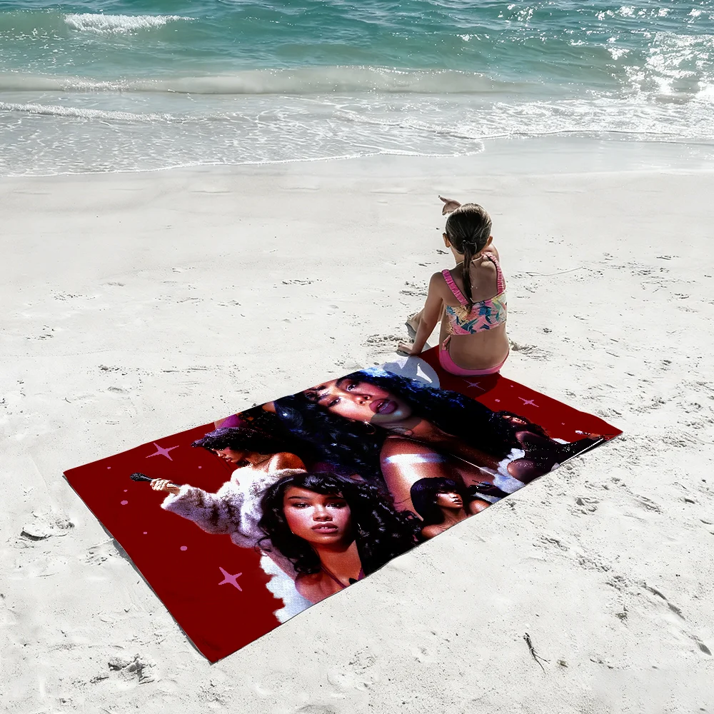 Singer Amber Mark Pretty Idea Towel Quick Dry Absorbent Beach Towel for Sports, Fitness, Swimming and Outdoor Activities