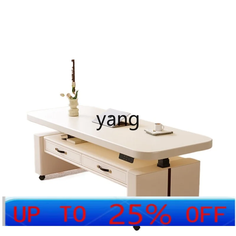 

LH solid wood multi-functional lifting coffee table dining table living room small apartment drawer balcony small tea table