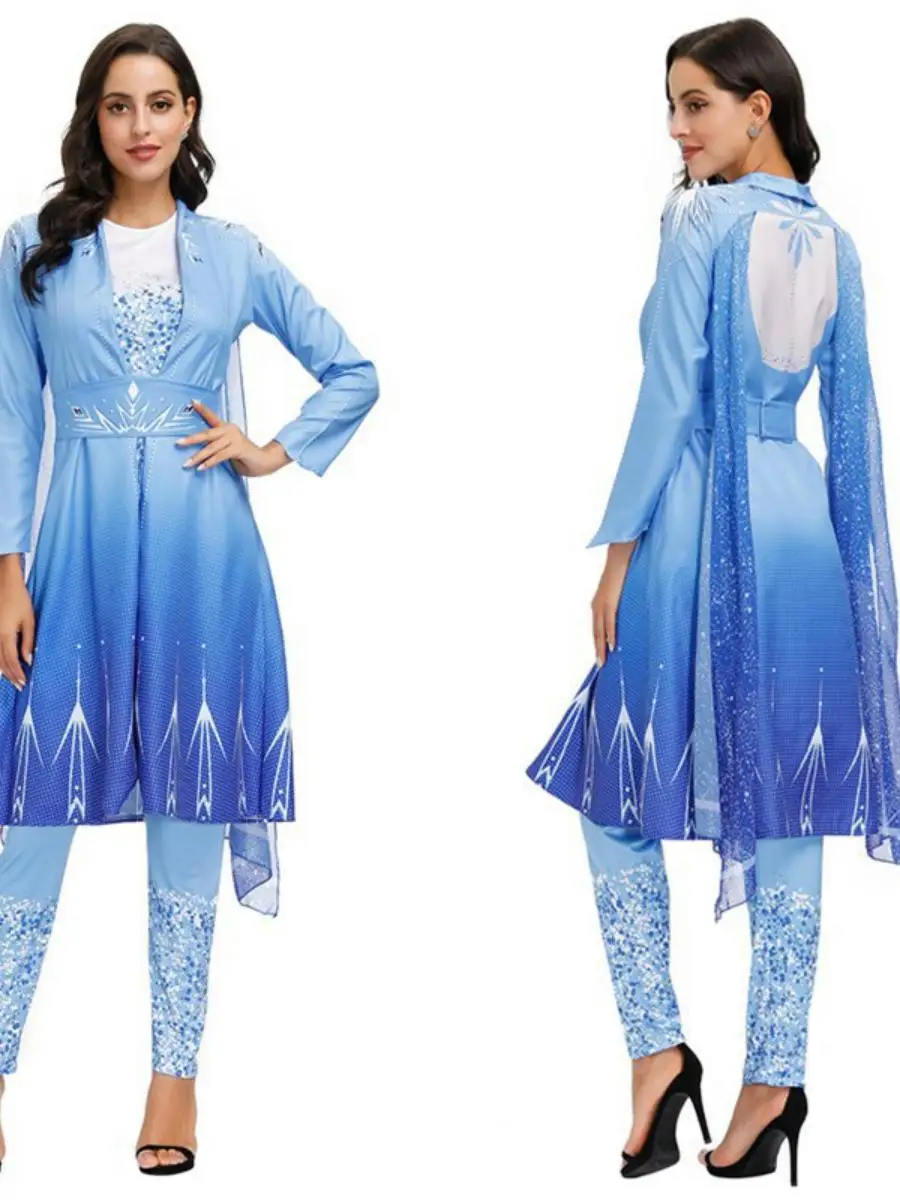 

Костюм принцессы Эльзы доктора, женская одежда на Хэллоуин, новая модель, снег 2, подарок любви, бальное платье феи T Эльзы