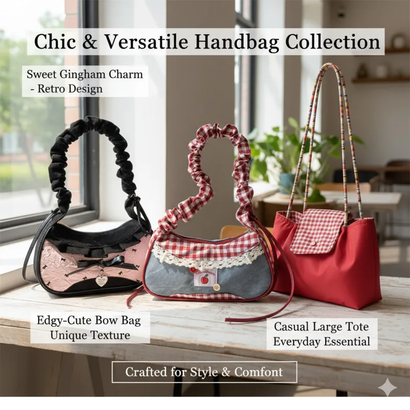 

Women's Handbag Bow Sweet Girl Handbag Fashion Underarm Pillow Bag For Women Trendy Versatile Shoulder Purse Casual Tote Bag New