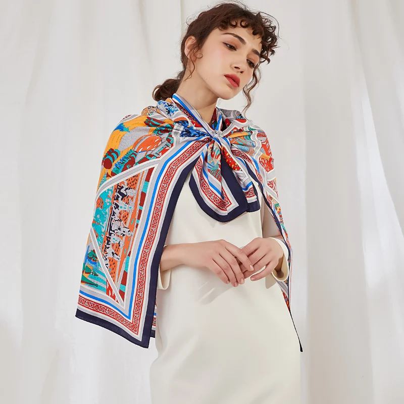 dujineng-00-silk-square-scarf-office-commute-profional-women's-silk-scarf-exotic-series-gift-box-set