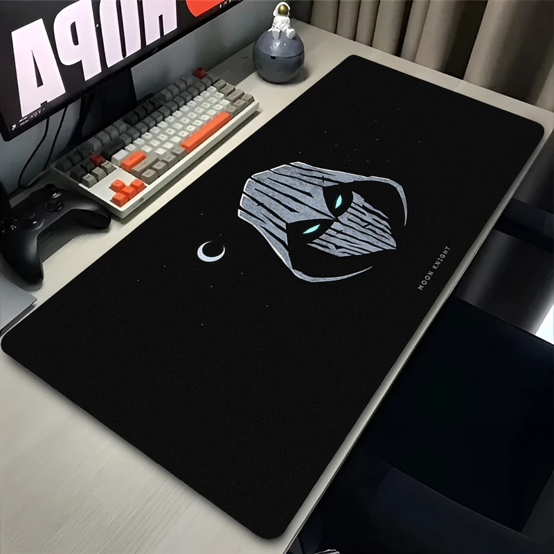 

Rubber Black Background Moon Knight Rubber Mouse Pad Anime Keyboard Mousepad Suitable For Office Desk Laptops Gaming Accessories