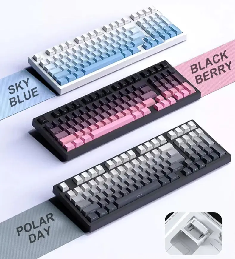 APAYADO K97 Linear Cheese Switches, Gradient Color, Type-C Wired, PBT Side Engraving, 97 Keys, PC Gaming