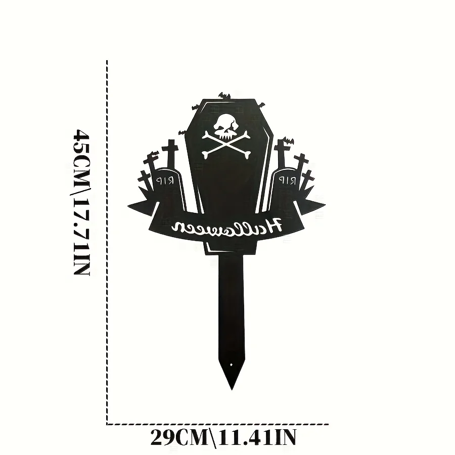 CIFBUY Metal Wall Art Wrought Iron Spooky Yard Stake Set Hollow Sculpture Outdoor Garden Patio Living Room Home Decor Ornament