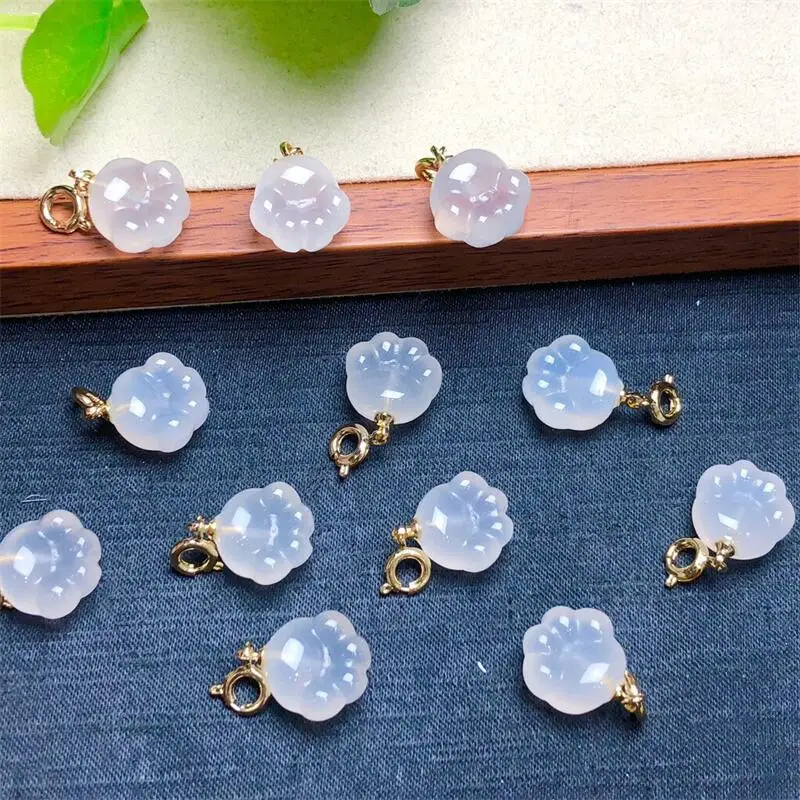 5PCS Natural White Agate Claw Carving Healing Gemstone Reiki Fashion Jewelry Accessories Holiday Birthday Gift 13MM