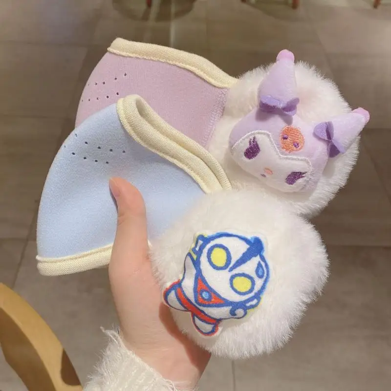 Sanrio Cinnamoroll Mask Ear Heating Integrated Kuromi My Melody Cartoon Autumn Winter Windproof Face Mask Earmuff Children Gifts